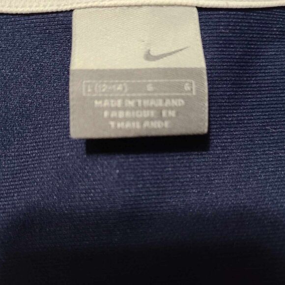Nike Navy Blue White Vintage Exercise V Neck Tee size Large - Picture 4 of 8